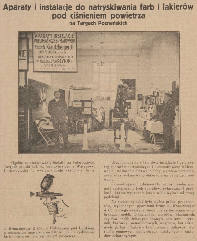 Przedstawicielstwo firmy Krautzberger na Targach w Poznaniu, 1930